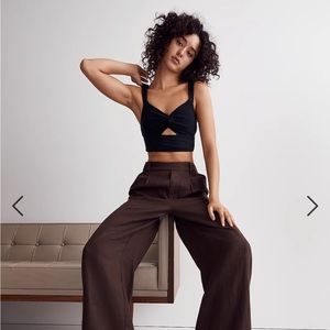 madewell Cutout Knot-Front Crop Tank Top - summer 2023 current